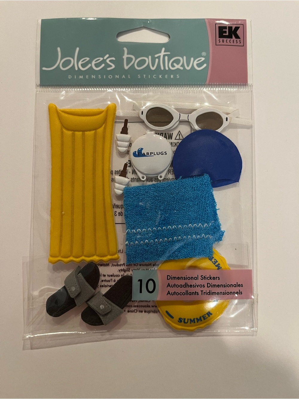 Jolee's Boutique Summer Dimensional Stickers - Blue & Yellow